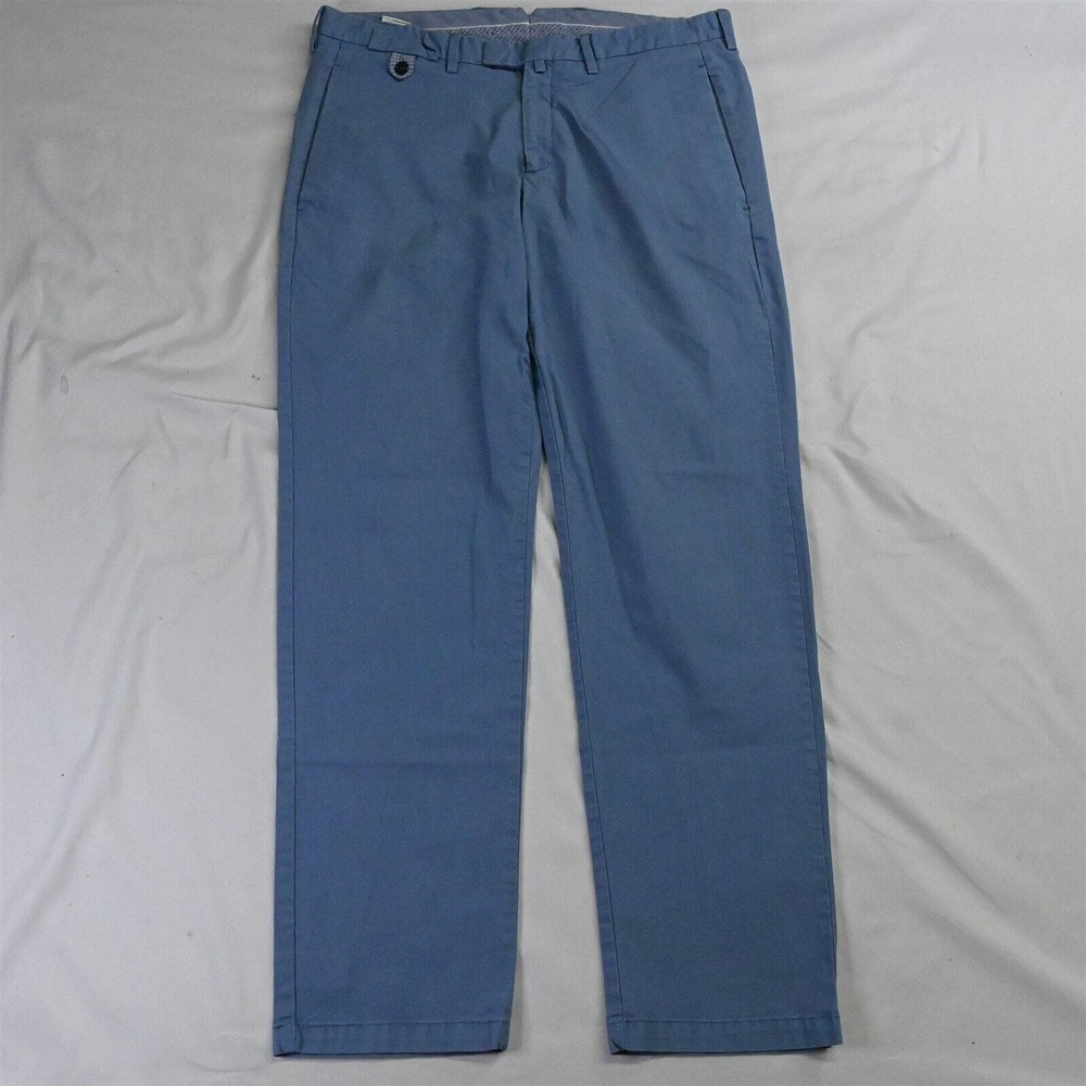 Emidio Tucci 44 | 32 x 30 Blue‎ Stretch Slim Mens Chino Pants